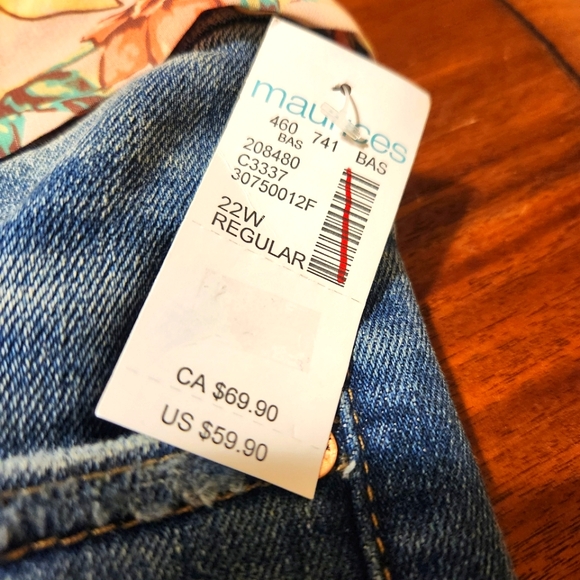 Maurices Edgely Bermuda Shorts Stretch Mid Rise 22W - Picture 4 of 7